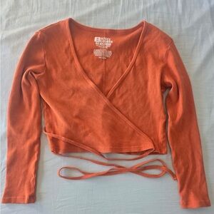 Big Bud Press - “Wrap Top”- Color: Burnt Orange- Size: 2/XXS/XS- Never Worn